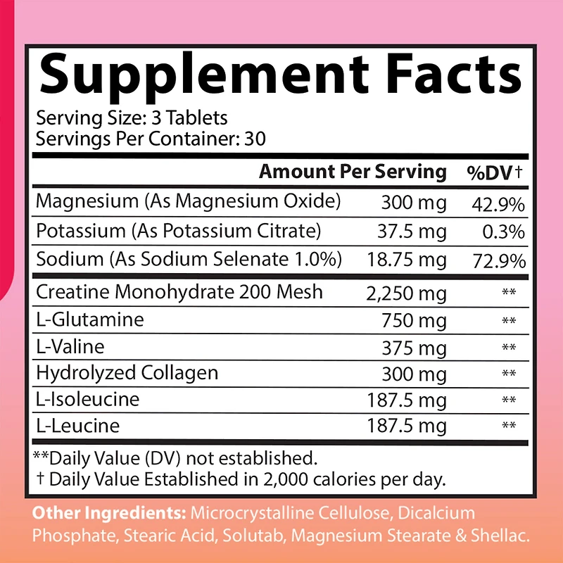 Better Booty BBL Creatine - 90 Tablets (30 Servings)