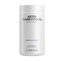 Keto Carb Focus Vegan Carb Blocker White Kidney - Green Tea - Cinnamon - 180 Caupsules (90 Servings)