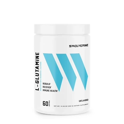Swolverine L-Glutamine Powder Healthy - Unflavored (60 Servings)