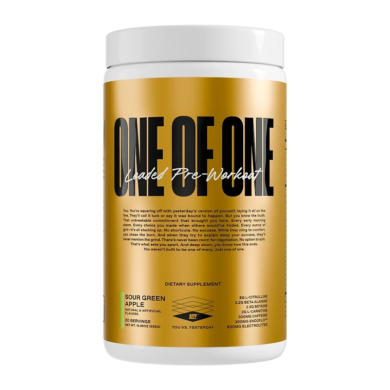 101 One Of One Loaded Pre-Workout - Sour Green Apple (20 Servings)