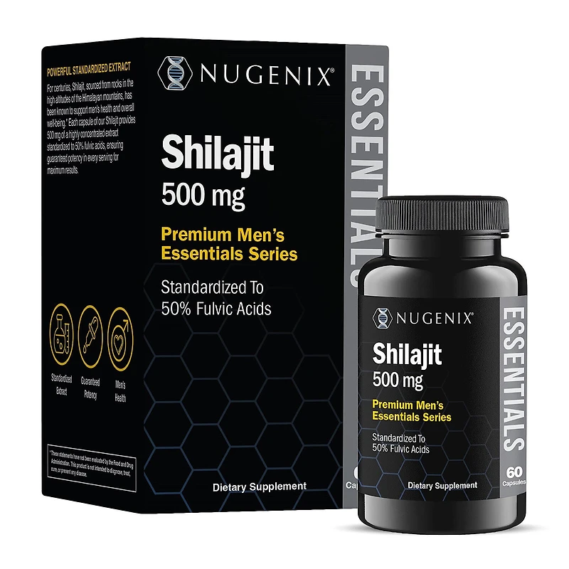 Nugenix Shilajit 500Mg - 60 Capsules (60 Servings)