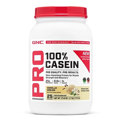 GNC Pro Performance 100% Casein Gluten-Free - Vanilla Cream (25 Servings)