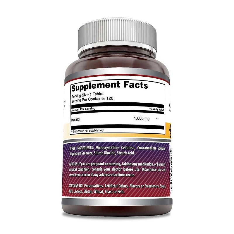 Inositol 1000mg - 120 Tablets (120 Servings)