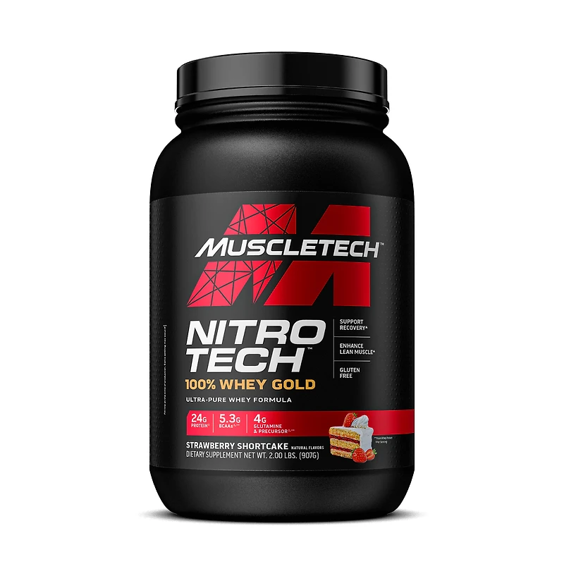 MuscleTech Nitro-Tech 100% Whey Protein Gold - Strawberry Shortcake (28 Servings)