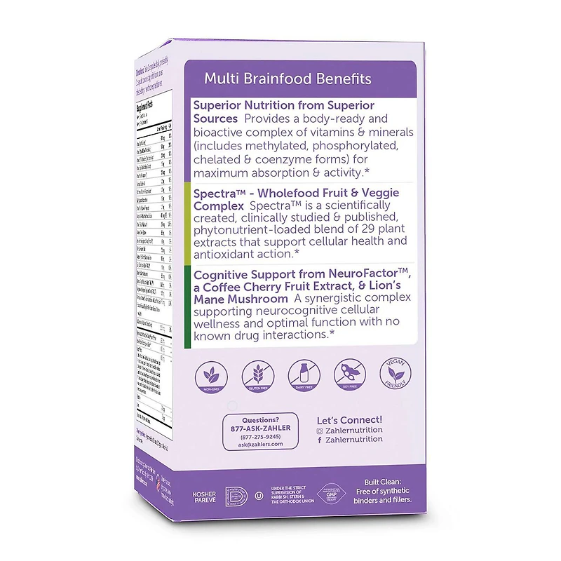 Multi Vitamin Brainfood - 60 Capsules (30 Servings)