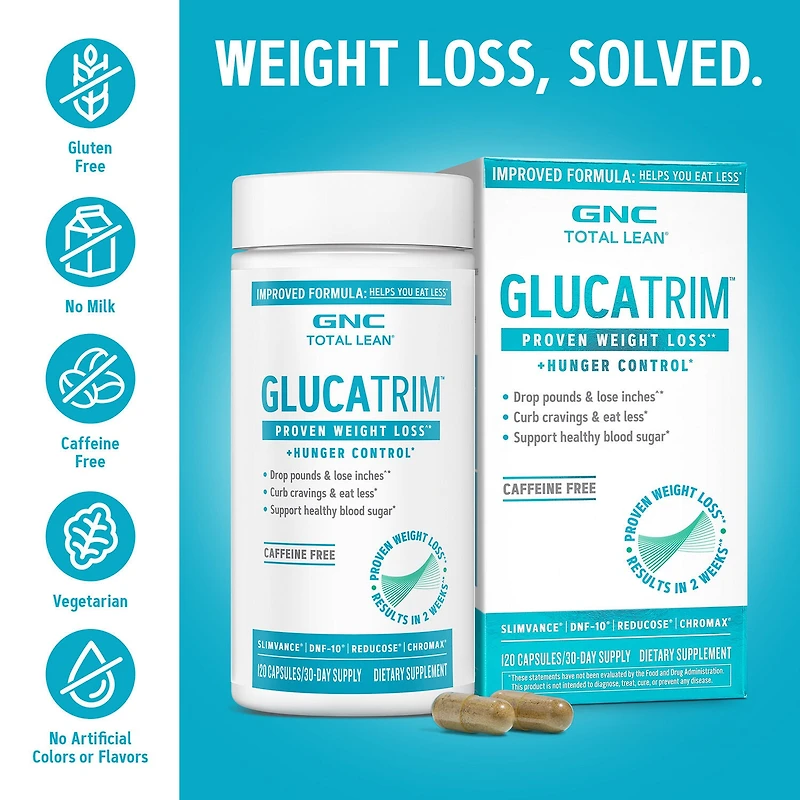 New & Improved GlucaTrim™ - 120 Capsules (60 Servings)