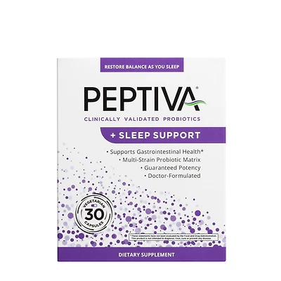 Peptiva Clinically Validated Probiotics + Sleep Support - 30 Capsules (30 Servings)