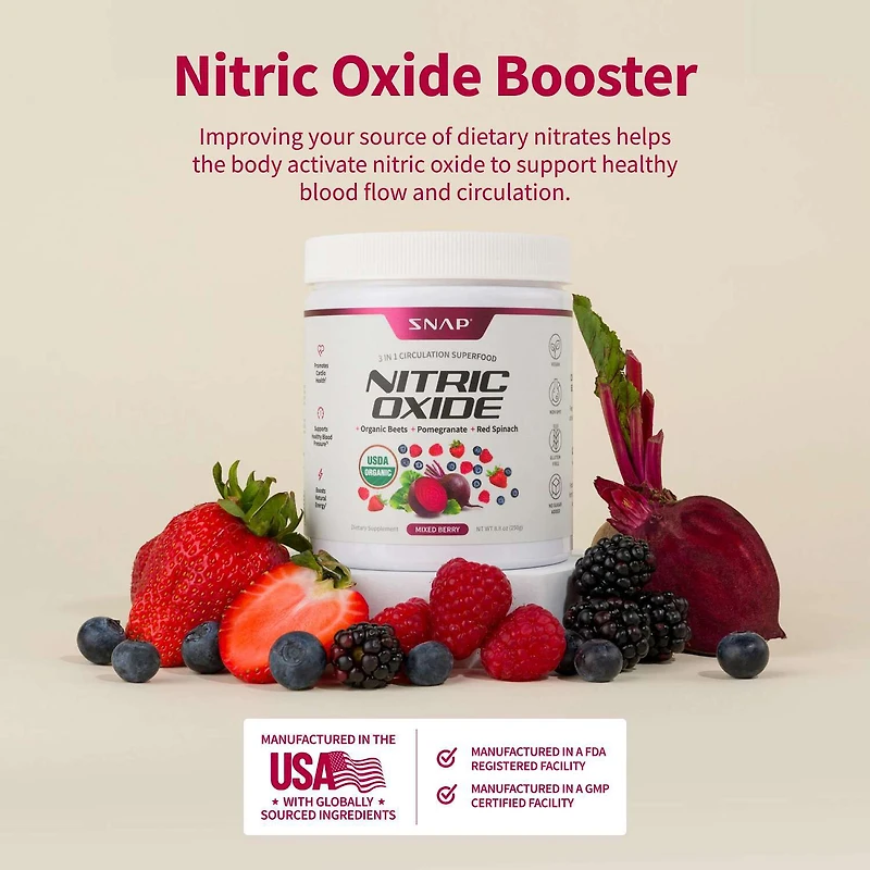 Nitric Oxide Organic Beets - 8.8 oz. (30 Servings)