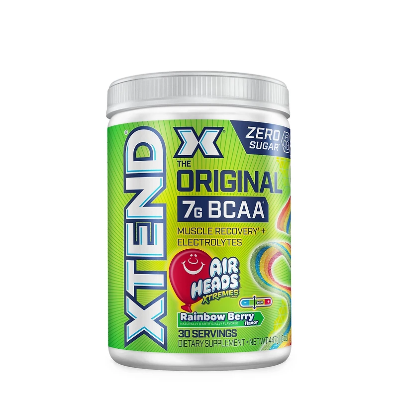 XTEND Original Bcaa - Air Heads Xtremes Rainbow Berry (30 Servings) Zero Sugar