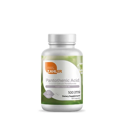 Pantothenic Acid 500 mg - 120 Capsules (120 Servings)