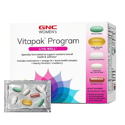 GNC Women's Live Well Vitapak Program (30 Servings) Healthy - 30 Pack
