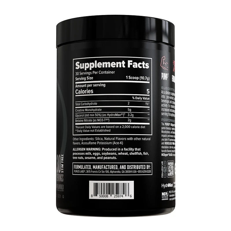 NOXygen Black - Unflavored (30 Servings)