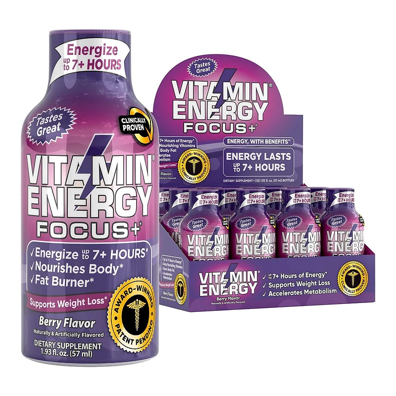 Focus + Energy with Benefits - Berry - 1.93 oz. (12 Bottles)