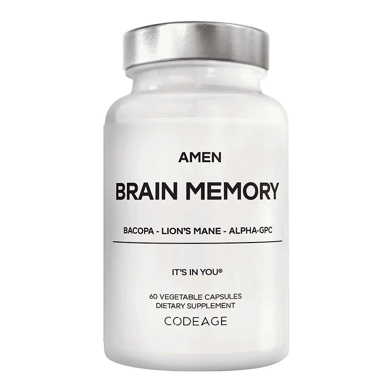 Amen Brain Memory - 60 Vegetable Capsules (30 Servings)