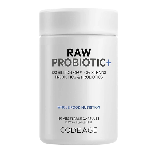 Raw Probiotic+ - 30 Vegetable Capsules (30 Servings)