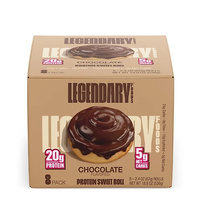 Legendary Foods Protein Sweet Roll - Milk Chocolate (8 Rolls) 8 Servings