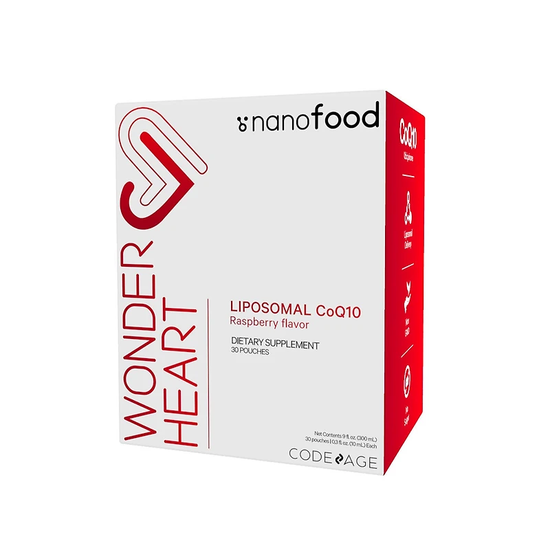 Nanofood Wonder Heart - Liposomal CoQ10 Liquid Supplement - 0.3 oz. (30 Servings)