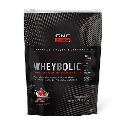 GNC AMP Whey Proteinbolic Healthy - Strawberries and Cream (10 Servings)