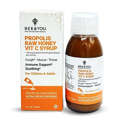 Propolis Raw Honey Vit C Syrup - 5 oz. (10 Servings)
