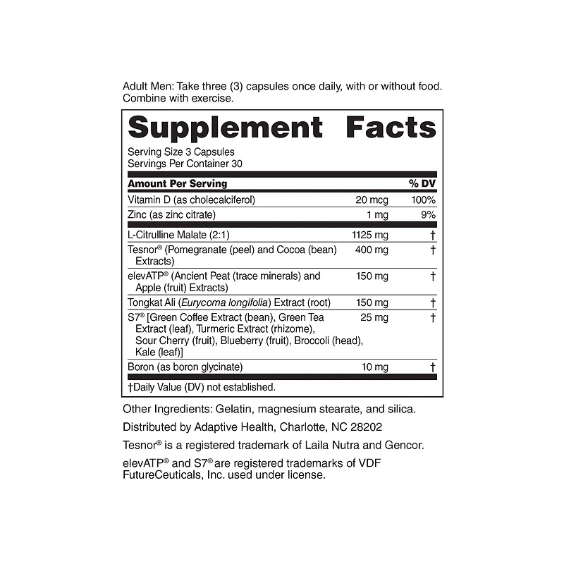 Total-T2 Total Testosterone + N.O. Boost Formula, 90 Capsules