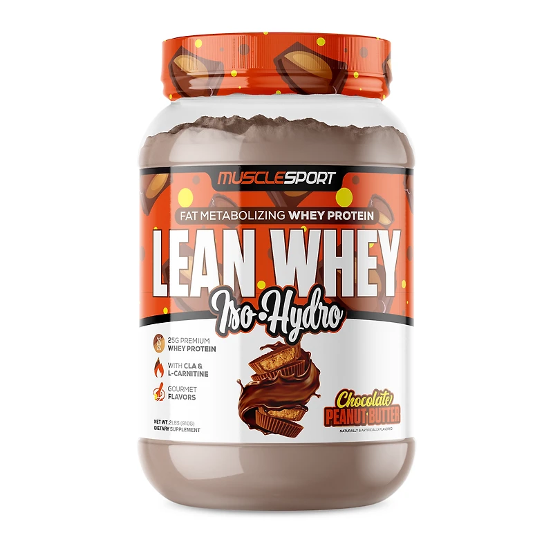 MuscleSport Lean Whey Iso-Hydro Protein - Chocolate Peanut Butter (26 Servings)