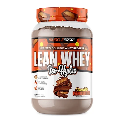 MuscleSport Lean Whey Iso-Hydro Protein - Chocolate Peanut Butter (26 Servings)