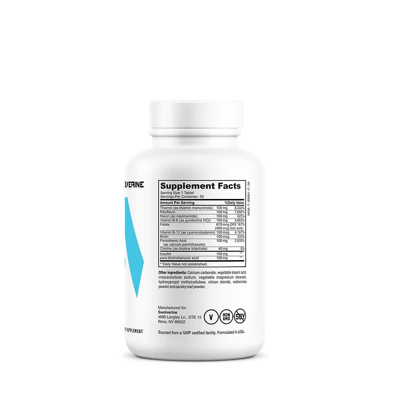 B-COMPLEX - 30 Tablets (30 Servings)