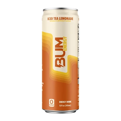 Bum Energy Drink - Iced Tea Lemonade 12Oz. (12 Cans) Zero Sugar
