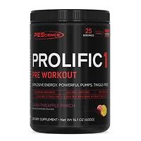 PEScience Prolific 1 Pre-Workout - Guava Pineapple Punch (25 Servings)