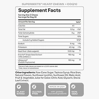 SuperBeets Advanced Heart Chews Blood Pressure Support - Acai Berry - 60 Chews (30 Servings)