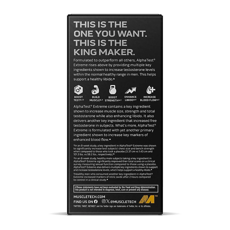 Alpha Test Extreme - 150 Capsules (30 Servings)