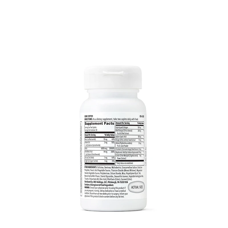 Advanced Hair, Skin & Nails Formula - 60 Caplets (30 Servings)