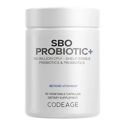 SBO Probiotic+ 100 Billion CFU & Prebiotics Vegan Digestion - 90 Capsules (45 Servings)