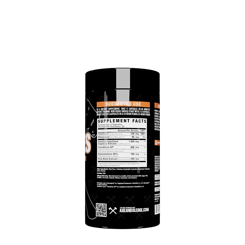 Pumpies Extreme Pump and Blood Flow - 100 Capsules (20 Servings)