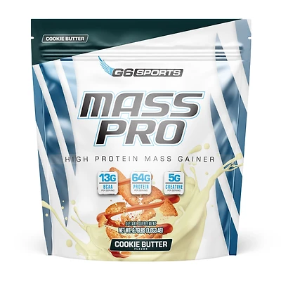 G6 Sports Mass Pro High Protein Gainer Healthy - Cookie Butter (14 Servings)