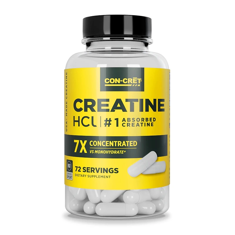 CON-CRET Creatine Hcl - 72 Capsules (72 Servings)