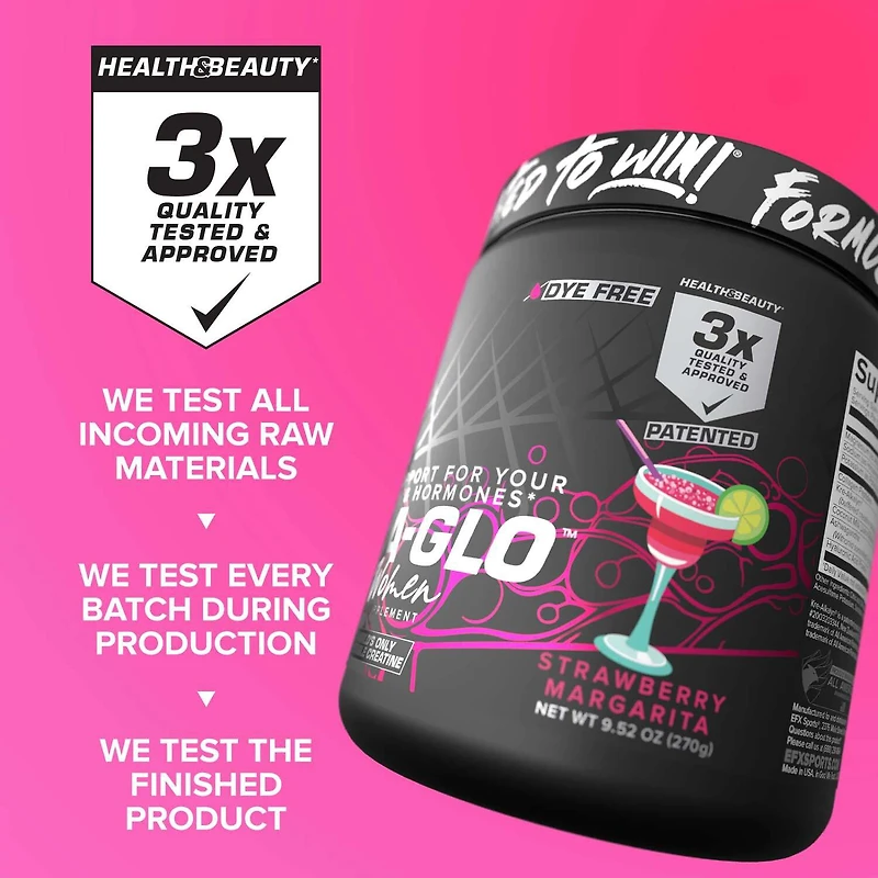 Kre-A-Glo for Women - Strawberry Margarita (30 Servings)