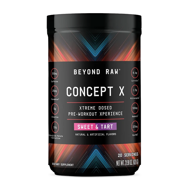 Beyond Raw Concept X Pre-Workout - Sweet & Tart (20 Servings)