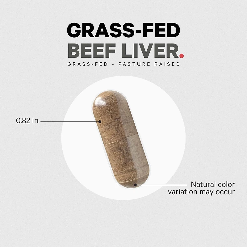 Grass-Fed Beef Liver - 180 Capsules (60 Servings)