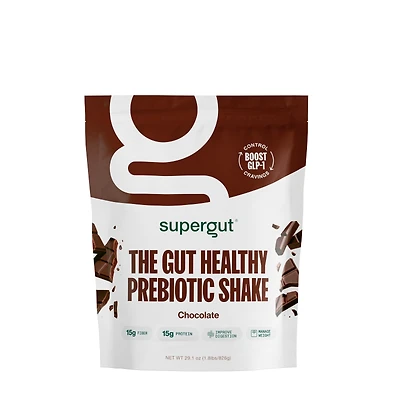supergut the Gut Healthy Prebiotic Shake - Chocolate 1.8 Lbs. (14 Servings)