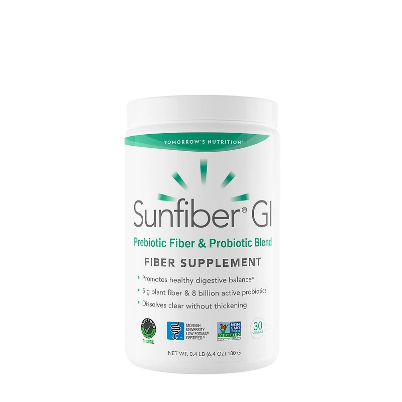 Tomorrow's Nutrition Sunfiber Gi Prebiotic Fiber & Probiotic Blend Healthy - 6.4 Oz. (30 Servings)