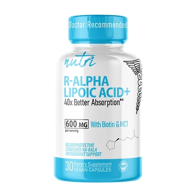 R-Alpha Lipoic Acid+ 600mg - 30 Capsules (15 Servings)