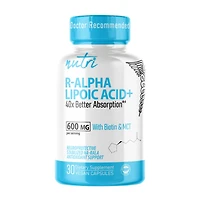R-Alpha Lipoic Acid+ 600mg - 30 Capsules (15 Servings)