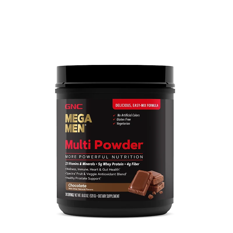 GNC Mega Men Multi Powder - Chocolate 18.63 Oz. (30 Servings)