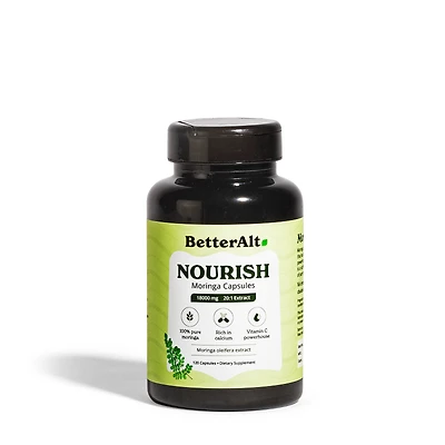 BetterAlt Nourish Moringa 18000Mg Vitamin C - 120 Capsules (60 Servings)