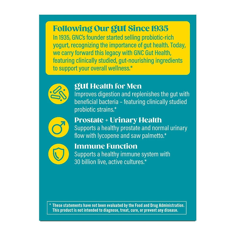 Men's Probiotic - 30 Billon CFUs - 30 Capsules (30 Servings)
