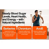 Advanced GLP-1 Glucose Metabolism Support - 180 Veggie Capsules (60 Servings)