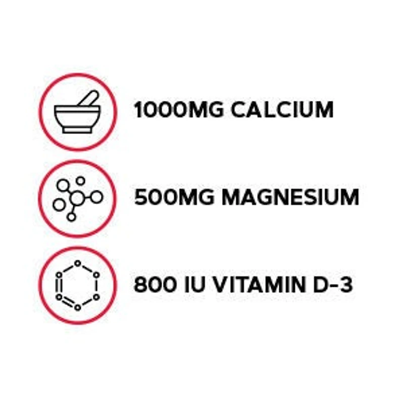 Calcium Plus® Magnesium & Vitamin D-3 1000 mg - 180 Caplets (60 Servings)