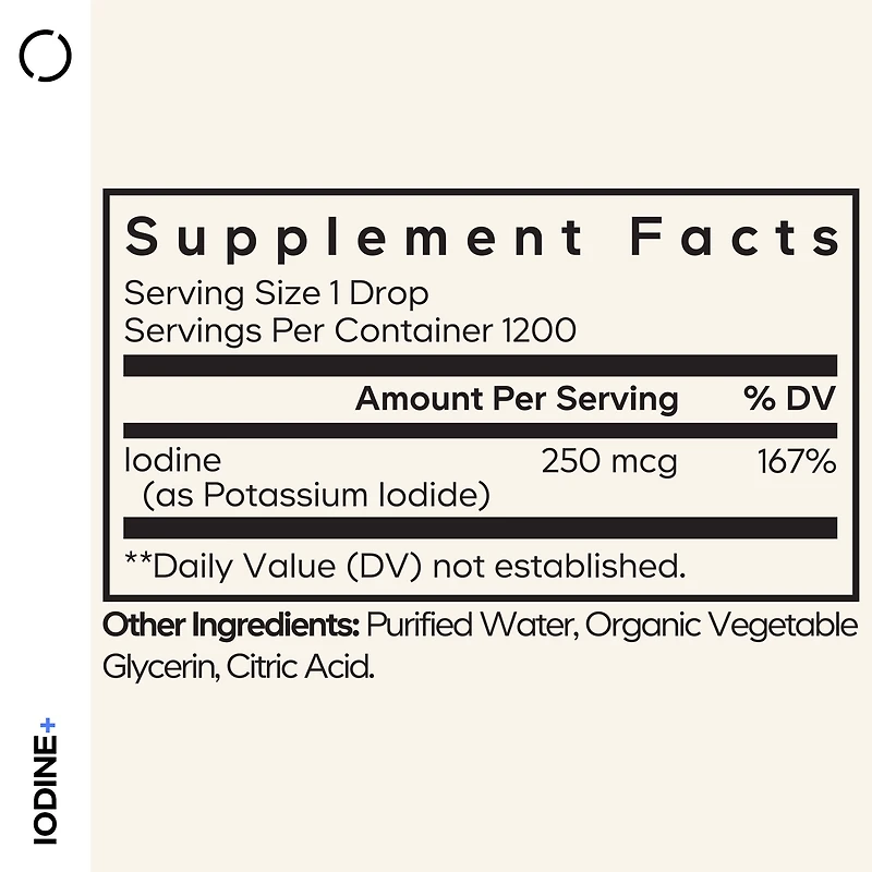 Liquid Iodine+ - Unflavored - 2 fl oz. (1200 Servings)