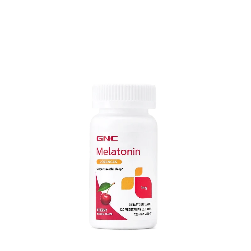 GNC Melatonin Lozenges 1 Mg - Cherry 120 Vegetarian (120 Servings)